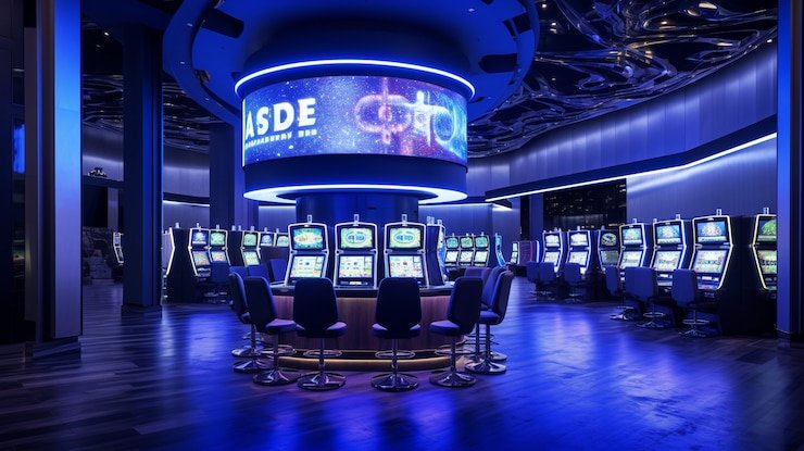 Giao diện trang chủ vinawin với phong cách nước và ánh sáng neon